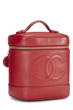 Brand: CHANELColor: RedFeatures: Imported Pre-Loved Condition: Excellent; Faint scuffing to interior, light tarnishing to hardware Length: 5.6" (14 cm), Height: 6.5" (16 cm), Depth: 4.75" (12 cm), Strap Drop: 1" (2 cm) Made in France Leather Top Handle model number: Q6A05F0FRB034EAN: 0196830293474Package Dimensions: 6.5 x 5.6 x 4.8 inches Timeless Vanity, Red Caviar, Red Chanel, Chanel Logo, Shopping Chanel, Vanity Case, Chanel Caviar, Loose Stones, Vintage Louis Vuitton