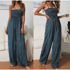 FREE SHIPPING Jumpsuit Women Polka Dot High Waist Rompers Boho Yellow Spaghetti Strap Top Wide Leg Pants Female Summer 2019 Clothes Ladies JKP1985 Casual Polka Dot Jumpsuits And Rompers For Summer, Casual Fitted Polka Dot Jumpsuits And Rompers, Fitted Polka Dot Casual Jumpsuits And Rompers, Casual Fitted Polka Dot Jumpsuit, Boho Yellow, Off Shoulder Jumpsuit, Flare Jumpsuit, Spaghetti Strap Top, Striped Jumpsuit