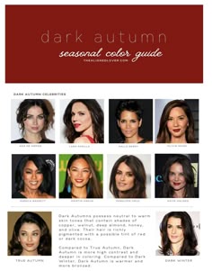 Dark Autumn Celebrities, Autumn Seasonal Color Palette, Autumn Celebrities, Hair Color Palette, Deep Autumn Palette, Seasonal Color Palette, Deep Autumn Color Palette, Autumn Skin, Guide To