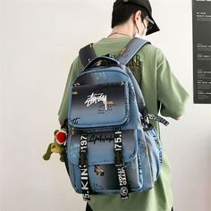 Material: Nylon Features: Expansion, Others Pattern: Letters Style: Literary Style Fashion Element: Letters Occasion: Leisure Travel Gender: Neutral/Both Men and Women Backpacks Black, Letters Style, Cool Fashion, Green And Khaki, Travel And Leisure, Womens Backpack, The Expanse, Style Fashion, Gender Neutral