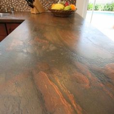 a counter top with some fruit on it