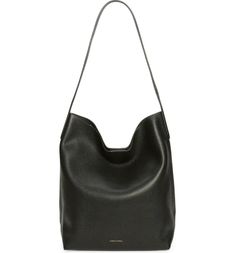 Mansur Gavriel Everyday Cabas Leather Hobo Bag | Nordstrom Modern Soft Leather Hobo Bag For Errands, Versatile Everyday Bag With Pebbled Texture, Black Pebbled Leather Hobo Bag For Everyday, Chic Pebbled Leather Bucket Bag With Soft Leather, Everyday Black Pebbled Leather Hobo Bag, Chic Pebbled Leather Bucket Bag, Chic Soft Pebbled Leather Bucket Bag, Versatile Textured Leather Hobo Bag For Errands, Chic Pebbled Leather Bucket Bag For Everyday