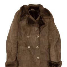 Item is in good used condition. Item may contain wool. Item may contain leather. >Size: M >Armpit To Armpit: 19" >Armpit To Cuff: 16" >Collar To Hem: 34" Brown Long Pea Coat For Winter, Winter Leather Pea Coat With Button Closure, Classic Double-breasted Leather Jacket For Winter, Classic Double-breasted Winter Leather Jacket, Classic Wool Fur Coat With Long Sleeves, Winter Leather Fur Coat In Mink Color, Mink Colored Leather Fur Coat For Fall, Mink Leather Fur Coat For Fall, Wool Long Coat For Cold Weather