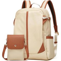 [Quality Material Backpack] The Makes Backpack Purse For Women Is Composed Of High-Quality Pu Material That Is Waterproof And Scratch Resistant. It Features A Large Capacity That Can Hold A 14-Inch Laptop. [Size Guide] The Backpack Measures 14l X 6.3w X 12.5h Inches (36 X 16 X 32 Cm), With A Handle Height Of 10 Cm (3.94 Inch) And Weighing 0.86kg/1.9pounds. [Spacious Design] The Exterior Of The Bag Features 2 Side Pockets, 3 Front Zipper Pocket And 1 Back Zipper Pocket. The Interior Includes 2 Slip Pocket And 1 Zipper Pocket. The Backpack Provides Enough Room For Your Daily Items Such As Ipad, Notebook, Power Bank, Phone, Clothes, Etc. Modern Beige Backpack For School, Modern Beige School Backpack, Beige Leather Backpack For Back To School, Functional Cream Backpack, Lilly Pulitzer Backpack, Phone Clothes, Leather Diaper Bag Backpack, Ipad Notebook, Laptop Size