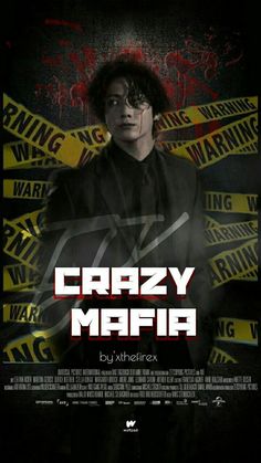 the movie poster for crazy mafia, which features an image of a young man in black