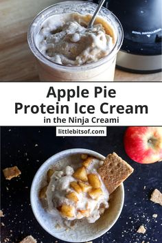 apple pie protein ice cream in the ninja cream