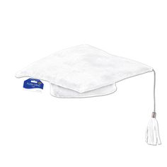 Product Description: This Plush Graduate Cap is the perfect addition to any graduation party! It is made from a white plush material with a medium head size and measures 10" in size. It's a great way to commemorate a special day and show your graduate how proud you are of their accomplishment! Plus, it's easy to set up and comes in a package of one card. It ships from Pennsylvania warehouse within one business day, so you won't have to wait long to get your hands on this great item. Celebrate th Adjustable White Graduation Accessories, Adjustable Hats For Graduation, Adjustable Cap For Graduation Party, Graduation Cap For Graduation Party, White Adjustable Graduation Accessories, Adjustable White Graduation Cap Topper, Adjustable White Hats For Graduation, Adjustable White Hat For Graduation, Graduate Cap