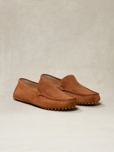 Our signature suede loafer is our best-selling shoe of all time, and for good reason. Our moccasin expert, Norina, handcrafts each piece from a workshop in Tuscany, overseeing every last detail—even using a small flame to singe away stray threads. And now, it’s available in men’s sizes. Suede Loafers With Leather Sole For Galas, Slip-on Moccasins With Suede Lining For Galas, Suede Slip-on Loafers For Galas, Luxury Suede Almond Toe Moccasins, Suede Moccasins With Almond Toe And Leather Sole, Suede Almond Toe Moccasins With Leather Sole, Suede Almond Toe Moccasins With Textured Sole, Suede Plain Toe Loafers For Galas, Suede Moccasins With Stitched Sole And Almond Toe