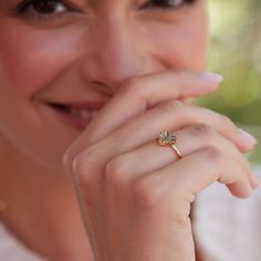 Show your love with the Romy Heart Ring. This playful gold-toned statement piece is perfect for the stylish, fun-loving gal who isn't afraid to stand out. With it's unique textured heart, you'll be wearing your heart on your sleeve (or your finger) in no time. Available in 14k gold plated brass Textured heart size: 3/8" x 3/8" Band width: 1mm Protected with an anti-tarnish barrier SKU: BYR1113 Heart On Your Sleeve, Modern Jewellery Design, Brass Texture, Gold Diamond Ring, Minimalist Ring, Wellness Gifts, Fun Loving, Minimalist Rings, Gold Diamond Rings