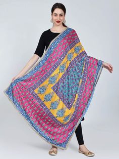 Pakistani Handwork Dupatta for women | Pakistani Silk Dupatta | Printed Dupatta Scarf Our feather-soft threads have the luster that will add a distinct sparkle to your look. Be it your traditional outfit or a modern ensemble, a dupatta can never go wrong in adding its appeal to your elegance. These timeless pieces will always stay as your prized possessions. Heavy Pakistani Dupatta for Women with Full Mirror Work All Over It Premium Color Dupatta Chunni with Mirror, Gota and Hand Work. Very Heavy Dupatta That Weighs Around 600 gms Carry This Fancy Handmade Heavy Dupatta with any Simple Salwar Suit or Dress and Stand Unique Among the crowd. Pakistani Dupatta used as Scarf, Dupatta as well as Shawl & Wrap. Pattern - Multi-coloured Pakistani Dupatta with mirror work Length - 2.5 metres Weight Multicolor Dupatta For Eid, Maxi Length Chinon Dupatta With Mirror Work, Festival Semi-stitched Dupatta With Mirror Work, Multicolor Chanderi Dupatta With Mirror Work, Bohemian Shawl For Festive Occasions, Glamorous Chinon Dupatta With Mirror Work, Bohemian Shawl With Zari Work, Bohemian Dupatta With Bandhani Print, Wedding Semi-stitched Dupatta With Mirror Work