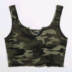 Size: Small (4) Color: Green Camo Material: 95% Polyester, 5% Elastane Brand New - Still In Bag No Returns Sleeveless Camouflage Top For Spring, Casual Camouflage Sleeveless Top, Sleeveless Camouflage Cotton Top, Casual Camouflage Tank Top For Summer, Casual Camouflage Tank Top, Camo Tank Top, Shein Tops, Green Camo, Lettuce