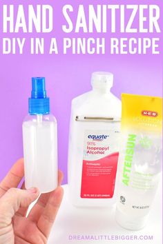 hand sanitizer diy in a pinch recipe