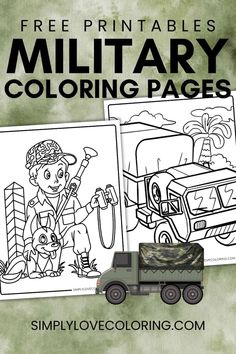 Free military coloring pages are the perfect activity for homeschooling, classrooms, teachers, kids' activities, and educational activities. Army Coloring Pages, Coloring Pages People, Name Activities Preschool, Military Child Month, Military Crafts, People Coloring Pages, Military Color, Military Kids