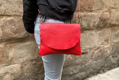 "► Our FREE delivery is TRACKED, secure and super FAST! Please provide a PHONE number for DHL express delivery. This red small or medium, leather crossbody bag is made with very natural, soft, great quality Italian leather. We design it with zipper and flap, lightweight and comfortable to carry in any occasion and style. This red leather handbag is light, small, and slim, but big enough to fit all the essentials It's also very versatile, can be elegant or more sporty -- depending on your outfit Red Leather Pouch For Everyday Use, Red Crossbody Bag For Gift, Red Shoulder Bag With Detachable Strap As Gift, Red Clutch Pouch For Daily Use, Red Shoulder Bag With Detachable Strap For Gift, Red Leather Pouch For Gift, Red Leather Clutch Pouch, Red Mobile Phone Pouch For Everyday Use, Red Shoulder Bag With Mobile Phone Holder As Gift