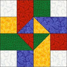 an image of a colorful quilt design