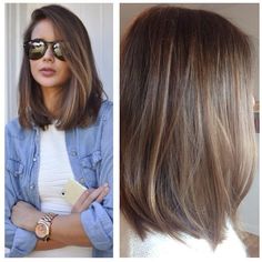 lob brunette balayage - Google Search Balayage Straight, Hair Cuts 2017, Long Bobs, Brunette Balayage, Lob Hairstyle, Long Bob Hairstyles, Balayage Brunette