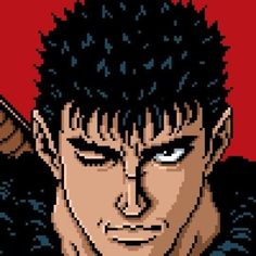 Beserk Pixel Art, Pixel Anime Icon, Ichigo Kurosaki Wallpaper, Guts Berserk, Anime Pixel, Arte 8 Bits, 8bit Art