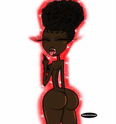 Baddie Cartoon Characters, Black Women Drawings, Y2k Lockscreen Black, Dreads Art, Baddie Drawings