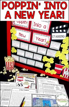 popcorn themed new year's activities for the classroom