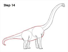 how to draw a dinosaur step by step