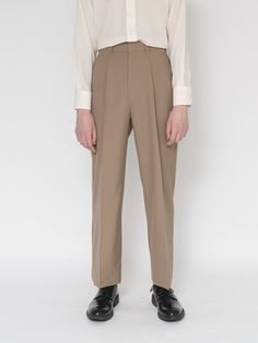 Editor's Notessunnus’s pants give modern and minimal look with straight fit and pintuck detail.- Side and back pockets- Hidden hook and zipper closure- Straight fit- Pintuck detailMeasurements(in.)M / L- Waist: 15.4in. / 16.3in.- Hips: 20.9in. / 21.9in.- Thigh: 13.0in. / 13.2in.- Hem: 9.8in. / 10.2in.- Length: 41.3in. / 41.7in.*Model Info: 6’ 138.9lbs Fitting Size MComposition & Care- 100% Polyester- Do not tumble dry or bleach- Dry clean recommendedDesigner- by sunnus Beige Straight Leg Pants For Tailoring, Modern Straight Pants With Concealed Placket, Beige Tapered Leg Dress Pants With Welt Pockets, Beige Tapered Dress Pants With Welt Pockets, Beige Straight Hem Bottoms For Office, Beige Straight Hem Bottoms For Workwear, Beige Straight Pants For Business, Beige Bottoms With Straight Hem For Office, Beige Semi-formal Bottoms With Welt Pockets