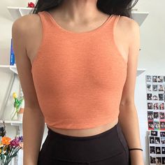 Size Xs, Brand New Without Tags! Has A Pretty Back Detail That I Personally Like Wearing Either Side! Orange Casual Tank Top For Sports, Casual Orange Tank Top For Sports, Casual Orange Tank Top For Workout, Trendy Orange Workout Top, Trendy Orange Sports Top, Casual Orange Workout Tank Top, Casual Workout Tops In Orange, Casual Orange Workout Tops, Casual Workout Orange Tops