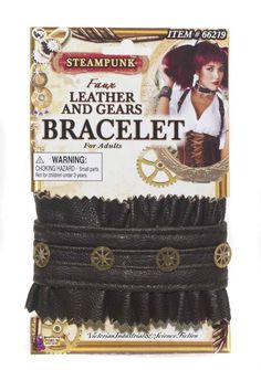 Steampunk is set in a world where steam power is used, usually the Victorian era, and mixed with fantasy or science fiction. Steampunk jewelry typically features lots of gears and machine parts mixed with pretty ornate Victorian decorations. Which piece will you choose? This unique bracelet may get your gears working! Steampunk Arm, Steampunk Bracelet, Steampunk Leather, Steampunk Gears, Steampunk Cosplay, Steampunk Accessories, Leather Gear, Steampunk Costume, Steampunk Jewelry