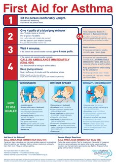 Adult First Aid Asthma Chart First Aid Tips, Asthma Inhaler, Nurse Office, Respiratory Diseases