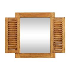 a mirror that is made out of wood