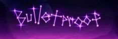 the word glitterpop written in purple and blue lights