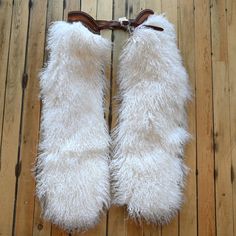 Angora Wooly Chaps view of front Wooly Chaps, Angora Goat, Angora Goats, Boot Pulls, Cowboy Art, Hand Tooled Leather, Kids Outerwear, Pull On Boots, Mens Shoes Boots