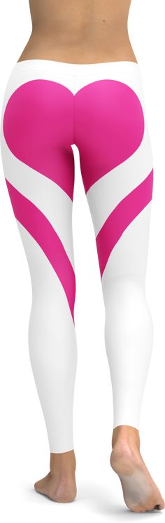 Whoever wants to show their booty some love came to the right place. With these Pink Heart Shaped White Leggings you can show your booty all the love it deserves. If you love pink as much as we do than these are perfect for you! We suggest you pair these leggings with white or pink sneakers, boots or heels. Gothic Leggings, High Waist Sports Leggings, Camouflage Leggings, Color Block Leggings, Legging Outfits, White Leggings, Floral Leggings, Soft Leggings, Gym Leggings