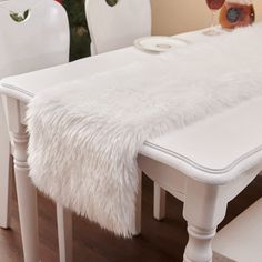 PRICES MAY VARY. Polyester The decorative fur table runner size is 11.8x47.2inch. Perfectly suited for spring, summer, fall and winter. Faux fur table runner is made of high polyester . A variety of colors make this table runner easy to decorate your room to brighten up any space A classic decor for any kind of area table , Faux fur table runner will add a luxury, fashion and modern farmhouse look ; For your dining table, or coffee table, Piano, TV table, Dresser , tea table ect Perfect for part Faux Fur Table Runner, Fur Table Runner, Runner For Table, Table Runner Modern, Christmas Dining Table Decor, Christmas Wedding Party, Red Napkins, Table Runner Size, Christmas Dining Table