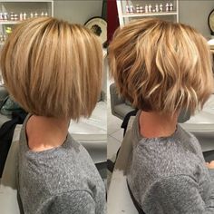 Layered Caramel Blonde Bob Hair Lob, Haircut Pixie, Hairstyles Layered, Κούρεμα Bob, Short Choppy Haircuts, Haircut Medium, Wavy Bob Haircuts, Choppy Haircuts, Cut Hairstyles