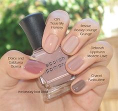 Fall Nails - Nudes - The Beauty Thesis^ love Dolce and Gabbana ~ Drama Neutral Nail Polish, Deborah Lippmann, Neutral Nails, Manicure Y Pedicure, Nail Arts, Nail Polishes