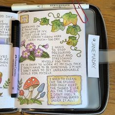 Cottage Core Journal Ideas, Cottage Core Journal, Cottagecore Bullet Journal, Studio Ghibli Bullet Journal, Garden Bullet Journal, Country Diary Of An Edwardian Lady, Pitt Artist Pens, Nature Journal