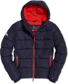 Superdry Men's Hooded Puffer Jacket Superdry Style, Best Winter Jackets, Winter Jacket Outfits, Men Winter Jacket, Winter Coat Outfits, Puffer Jacket Men, Winter Outfits Cold, Hooded Puffer Jacket, Superdry Mens