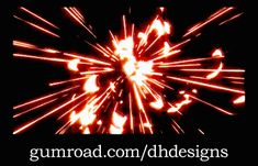 fireworks are lit up in the dark sky with words that read gumroad com / inddesigns