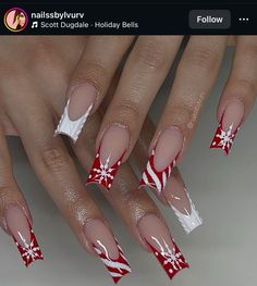 Square Christmas Nails, Christmas Nails 2022, Christmas Acrylic Nails, Amazon Beauty, Holiday Nail Designs, Nails 2022, Christmas Gel Nails, Sweater Nails, Christmas Nails Acrylic