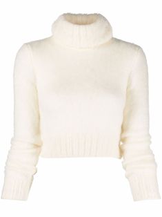 White mohair-wool blend turtleneck ribbed detail jumper from SAINT LAURENT featuring high neck, ribbed-knit edge, straight hem and long sleeves. | Saint Laurent Turtleneck Ribbed Detail Jumper Saint Laurent Clothes, Cute White Tops, White Turtleneck Sweater, Fotografi Digital, Outfit Png, Turtle Neck Jumper, White Turtleneck, High Neck Sweater, Wool Turtleneck