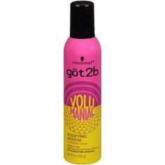 Got2b Volumaniac Bodifying Hair Mousse - 8oz : Target Mousse For Hair, Schwarzkopf Got2b, Volumizing Spray, Styling Mousse, Hair Gloss, Limp Hair, Hair Mousse, Hair Shop, Frizz Control