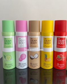 My Dear Body Perfumed Deodorant Bodyspray is a really fruity bodyspray that leaves you with a fresh, sweet, fruity scent. Available in different flavors in 250ml [Slide 1] & 200ml [Slide 2] 250ml - 4,000 200ml - 3,500 Dear Body Perfume, Affordable Perfume, Feminine Health, Niche Perfume, African Fashion Women Clothing, Pretty Stuff