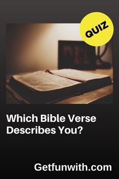 an open bible with the words which bible verse describes you?