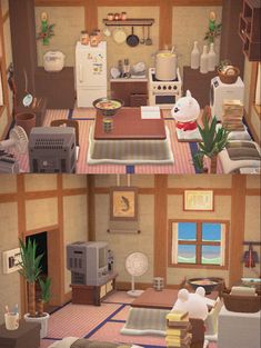 모동숲 인테리어 Japanese Bedroom Animal Crossing, Cute Animal Crossing Room Ideas, Acnh Small House Interior, Animal Crossing House Ideas Inside, Acnh Japanese Home Interior, Acnh Villagers Homes Interior Japanese, Acnh Japanese Room Ideas, Acnh Japanese Kitchen, Acnh Japanese House Interior