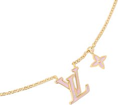 Luxury Pink Jewelry With Logo Charm, Enamel Necklaces, Pink Enamel, Louis Vuitton Official, Women Collection, Initials, Louis Vuitton, Monogram, Chain