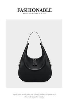 Features: Crafted from high-quality cowhide leather, these large crescent shoulder bags are a must-have for any fashion-forward woman. With a trendy half moon design, these purses offer style and practicality. Perfect for everyday use, these hobo handbags are both spacious and chic, making them the ultimate accessory for any modern lady. Black Leather Hobo Bag With Round Handle, Large Capacity Black Hobo Bag With Bucket Shape, Elegant Black Hobo Bag With Palladium Hardware, Black Hobo Bag With Leather Handles For On-the-go, Half Moon Design, Black Leather Hobo Bag With Silver-tone Hardware, Prom Dress Shopping, Hobo Handbags, Short Mini Dress