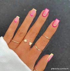 Teen Nails, Bright Summer Nails, Summery Nails, Simple Acrylic Nails, Short Square Acrylic Nails, Cute Summer Nails, Bright Nails, Acrylic Nails Coffin Short, Short Acrylic Nails Designs