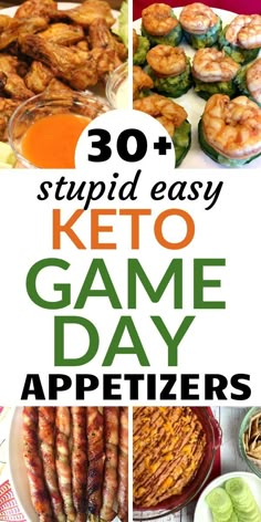 keto game day appetizers with text overlay