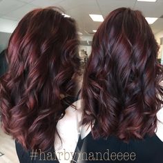 Burgundy brown hair color Burgundy Brown Hair Color, Merlot Hair Color, Burgundy Brown Hair, Red Violet Hair, Stylish Hair Colors, Dark Chocolate Hair