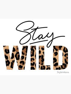 the words stay wild written in leopard print